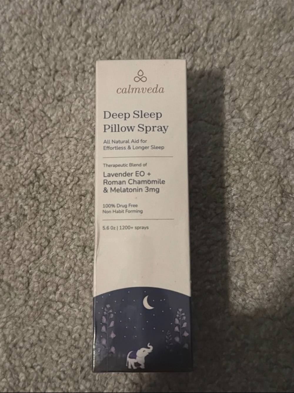 Calmveda Deep Sleep Pillow Spray - White & Navy